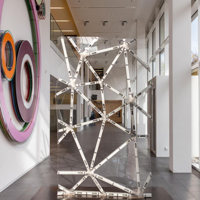 Nahaufnahme eines Verbindungsknoten des Fassaden-Prototyps