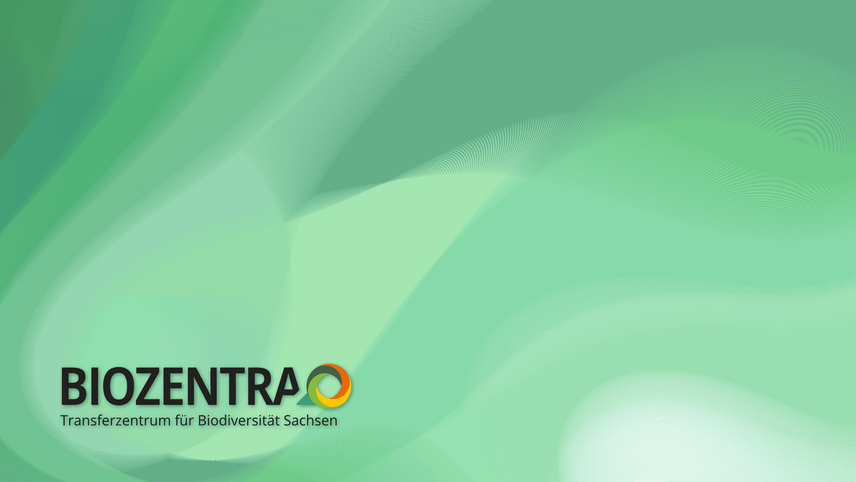 Eine grüne Fläche mit dem Logo des Biozentra
