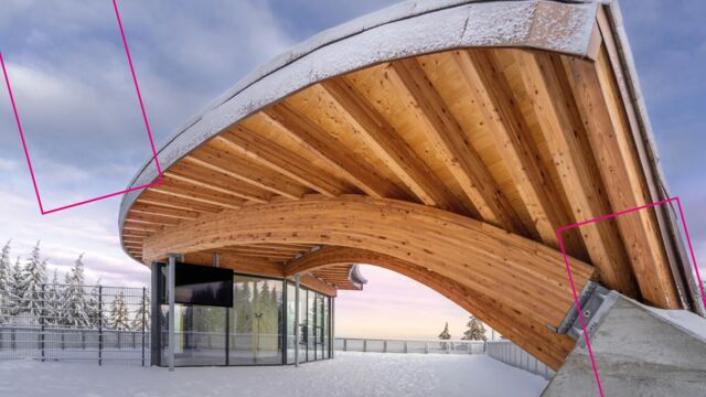 Rennschlittenbahn im Schnee