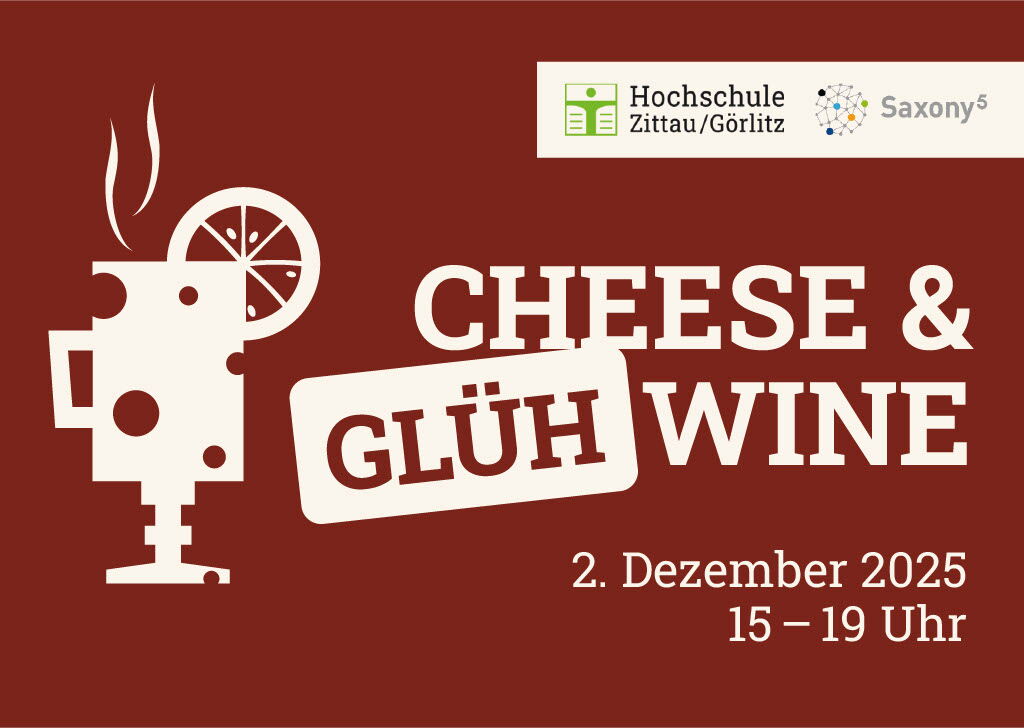 Der Flyer für das After Work Cheese & Glühwein 2025 an der HSZG