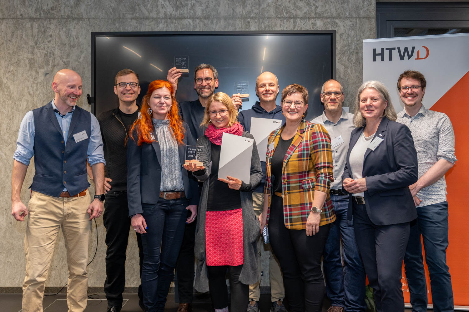Die Gewinner*innen des Transferpreises 2026 der HTW Dresden