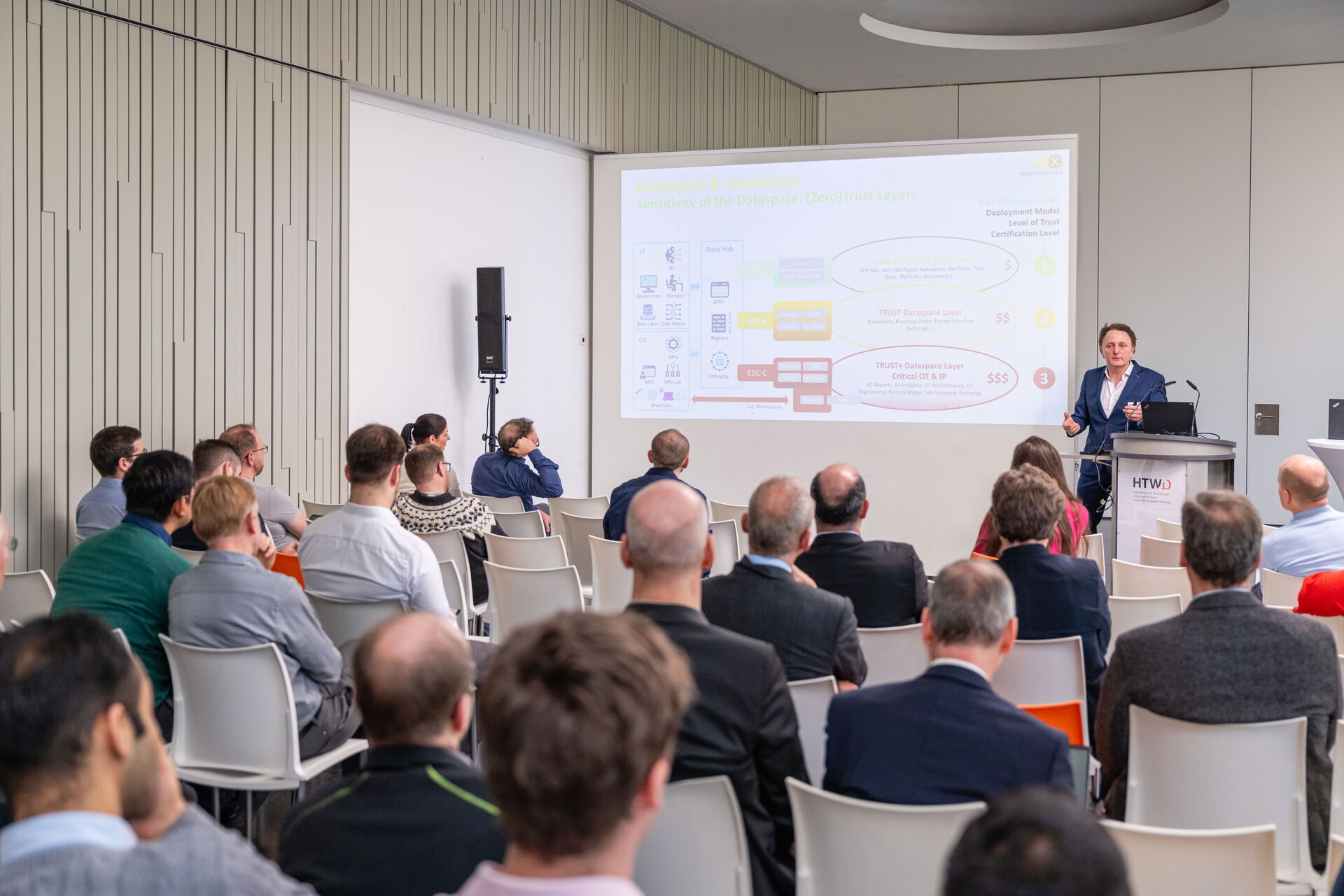 Haris Avgoustinos bei seinem Vortrag am IIOT Innovation Brunch