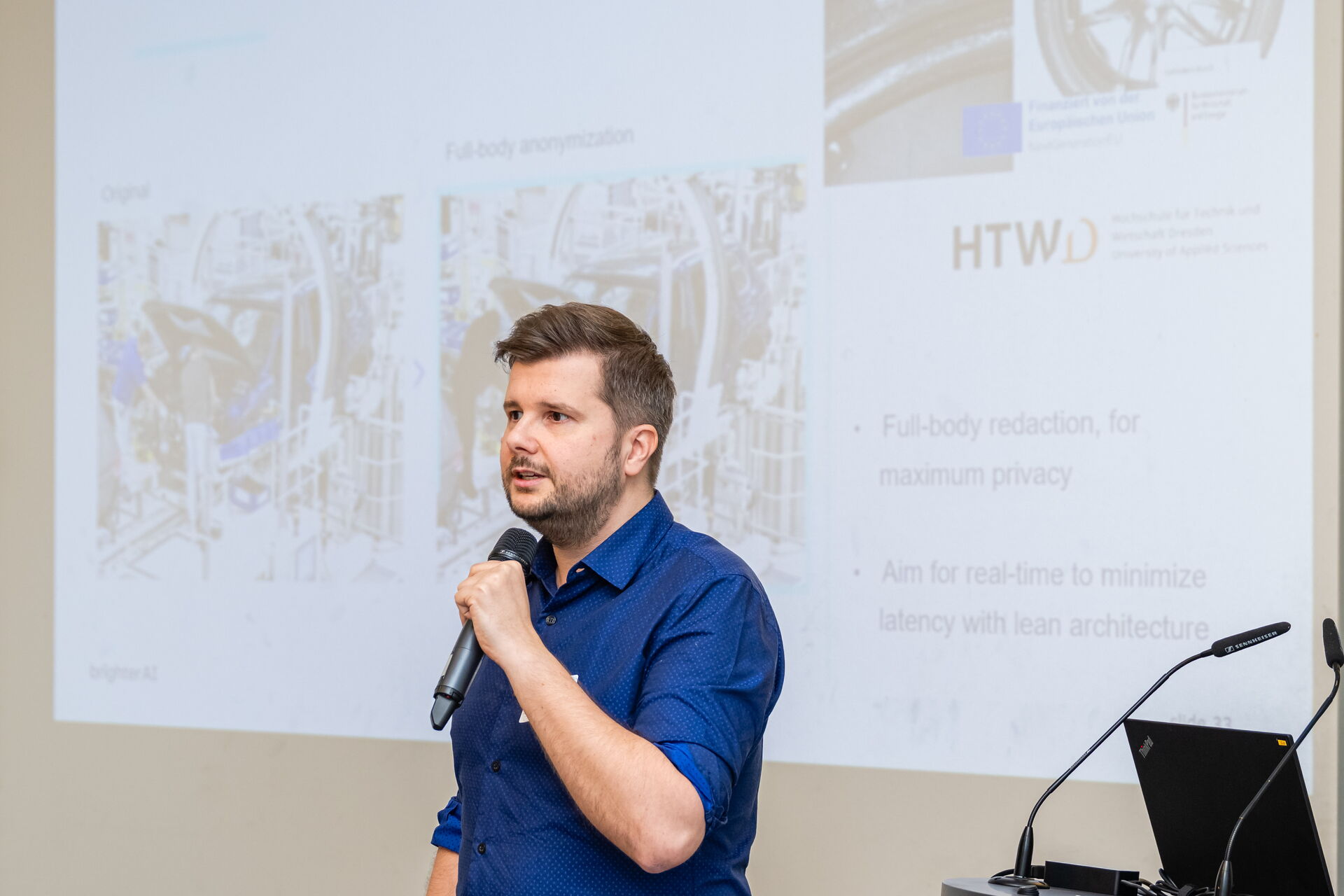 Marian Klee bei seinem Vortrag beim IIOT Innovation Brunch