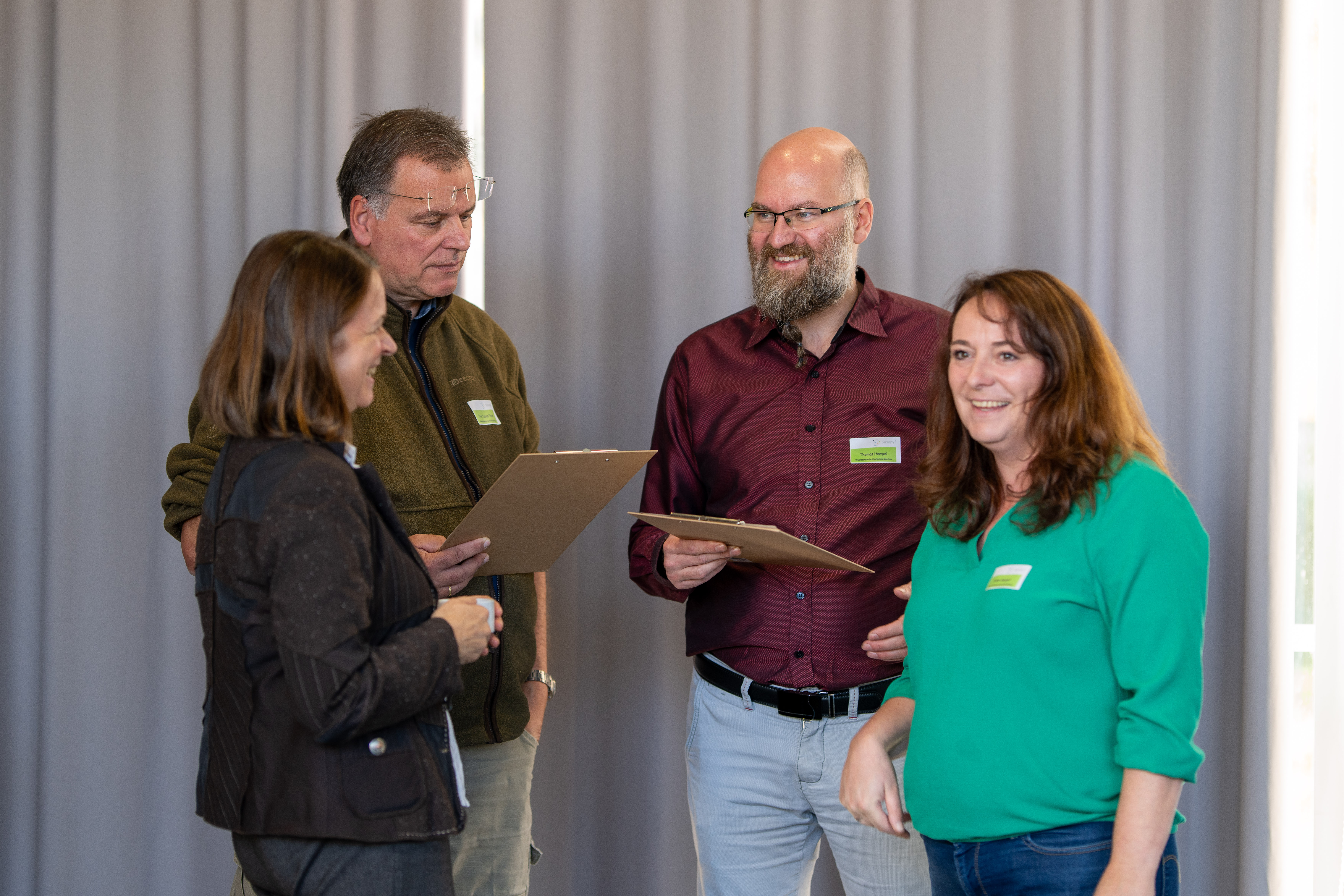 Projektbeteiligte im Austausch