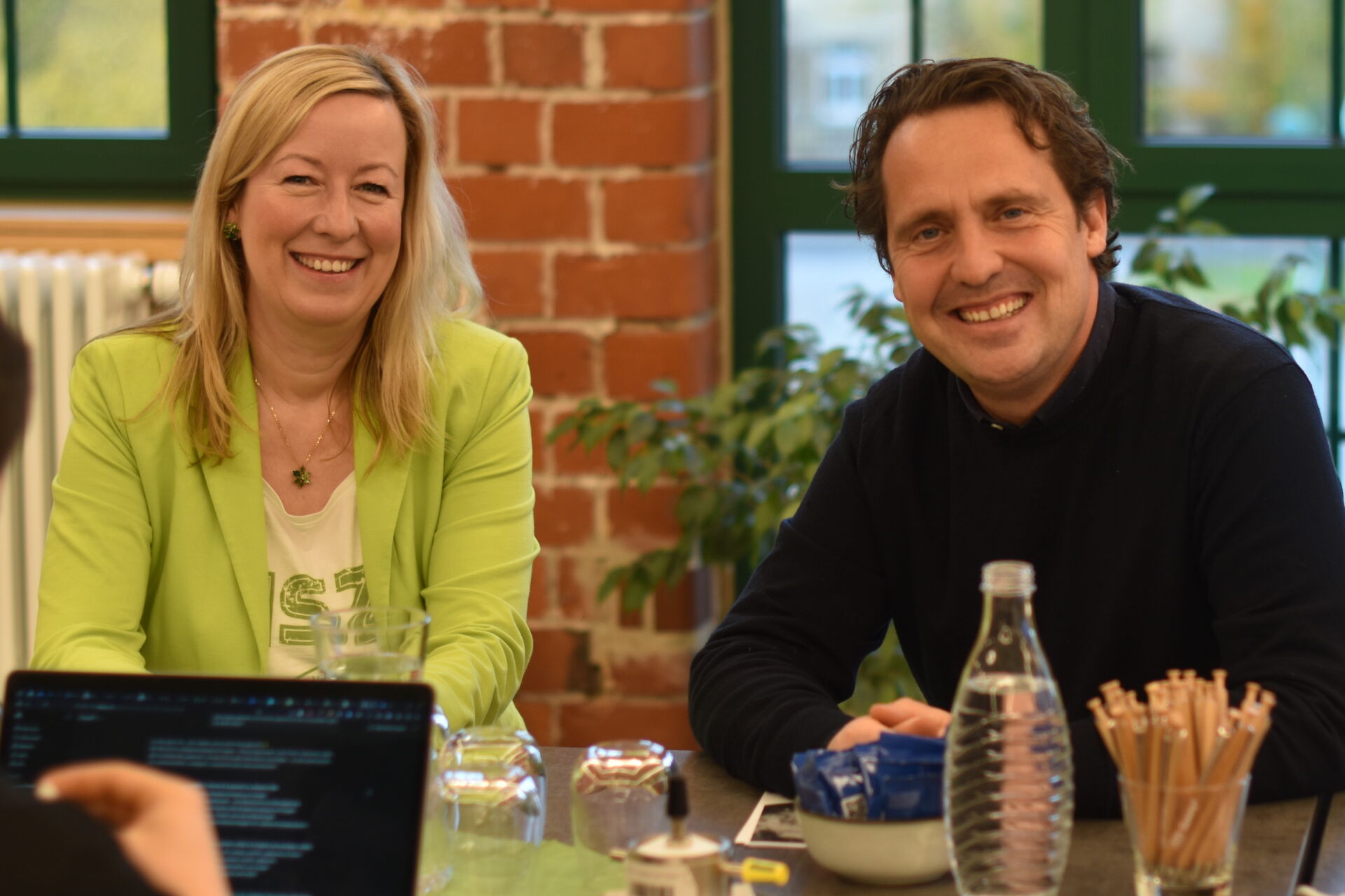 Sophia Keil und Stefan Ganß beim Workshop „Wissenschaft kommunizieren – verständlich, authentisch, wirksam“