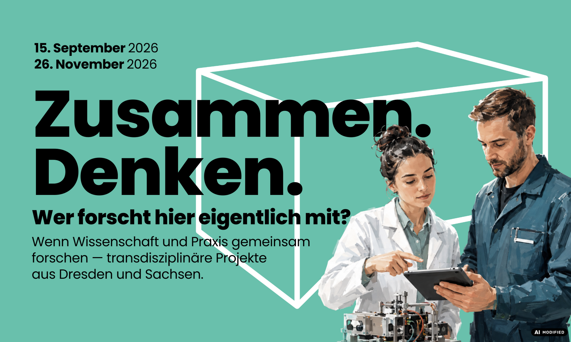 Das Veranstaltungsplakat von "Zusammen denken"